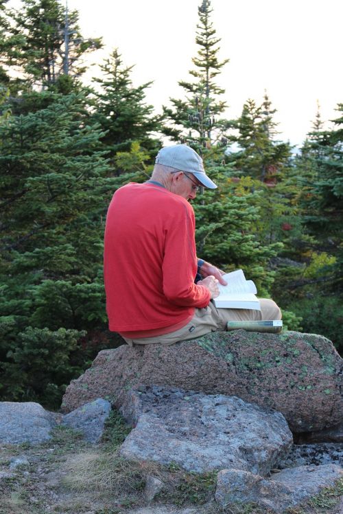 man reading elderly