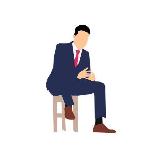 man sitting suit