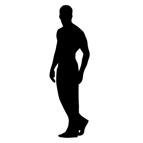 man silhouette walking