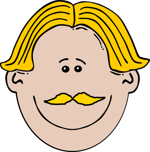 man blond mustache