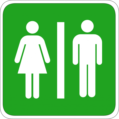 man woman toilet