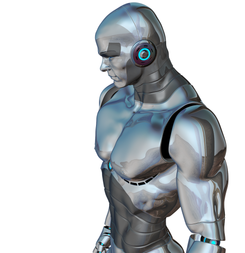 man muscular robot