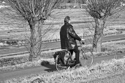man cyclist person