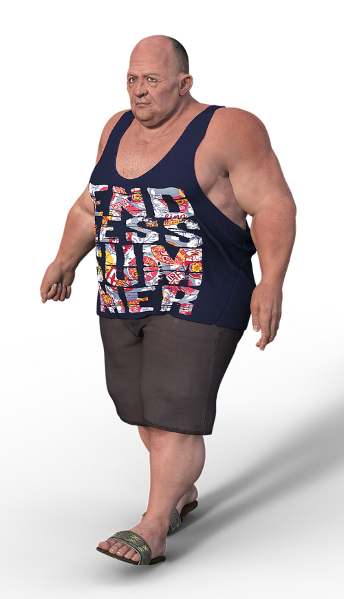 man overweight casual