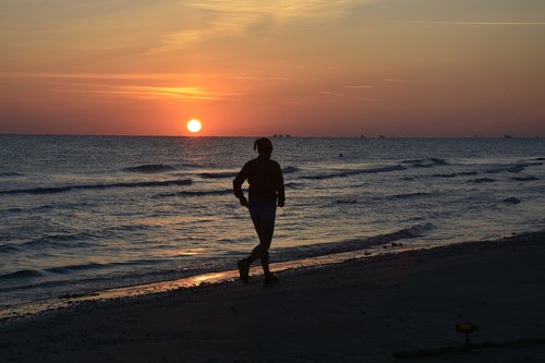 man  running  beach