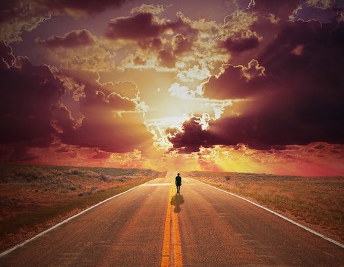 man  sunset  road