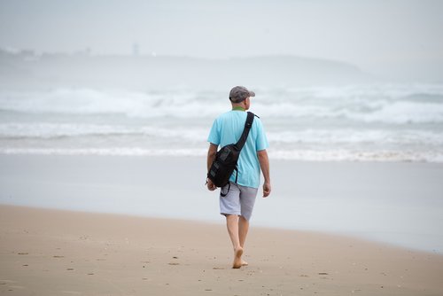 man  beach  walk