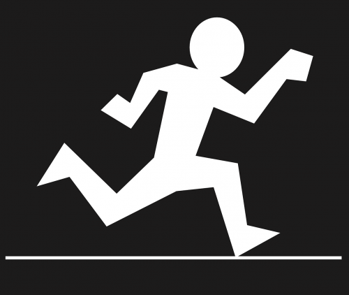 man running person