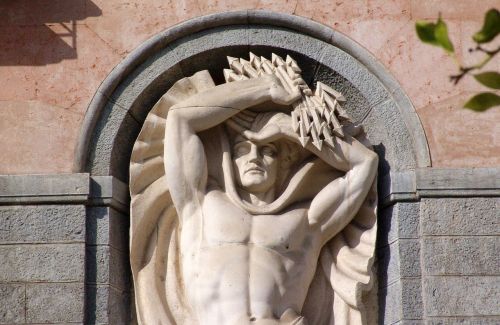 man stone figure sculpture