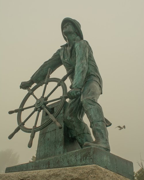 man at the wheel  gloucester  ma