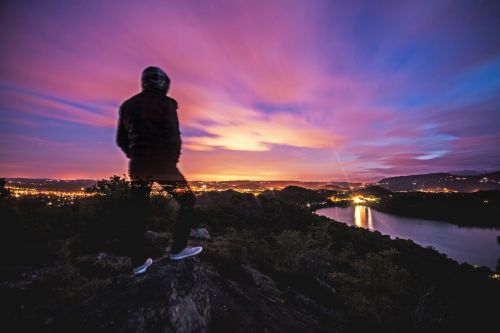 Man With Night Sky