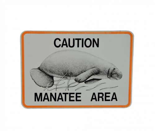 Manatee Area Warning Sign