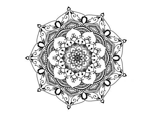 mandala black and white zendala