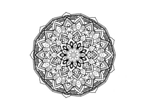 mandala black and white zendala