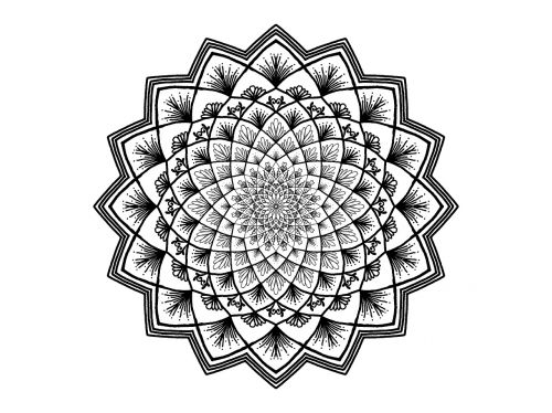 mandala black and white zendala