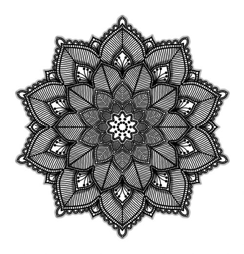 mandala geometric white