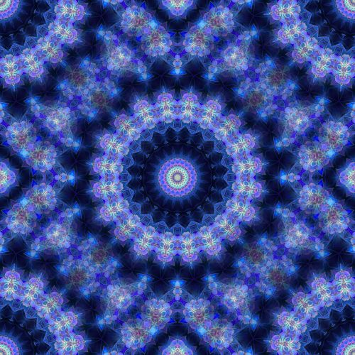 mandala blue fractal
