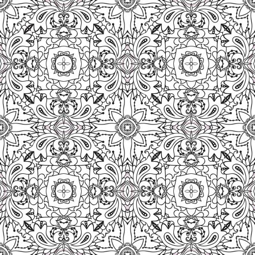 mandala pattern line art