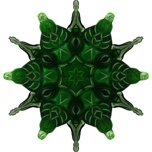 mandala green gloss