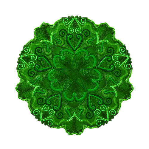 mandala ornament green
