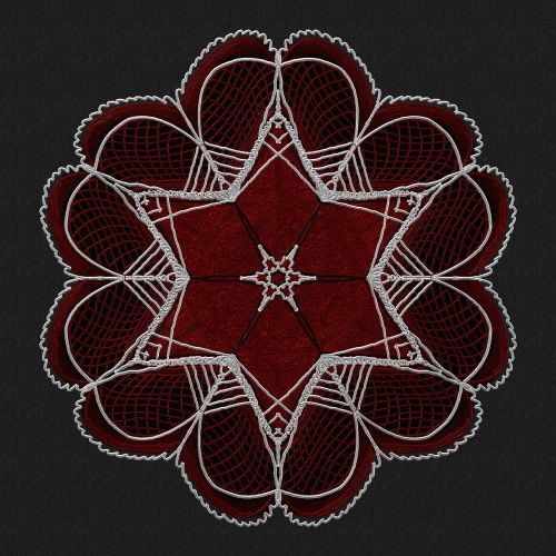 mandala red ornament