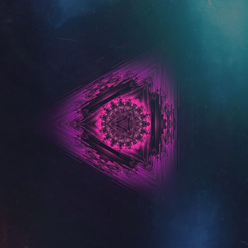 mandala neon symmetric