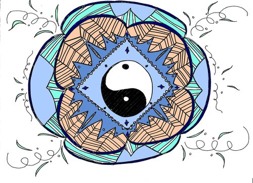 mandala  balance  ying yang