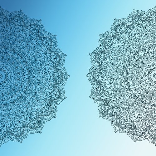 mandala  background  blue