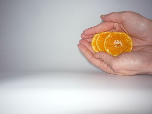 mandarin hand hold mandarin