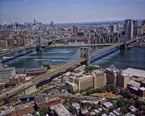 manhattan bridge brooklyn bridge new york city