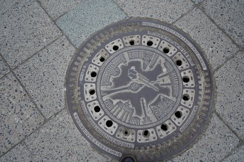 manhole covers  berlin  landmark
