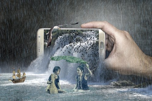 manipulation  waterfall  phone