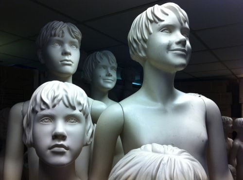 mannequins children white