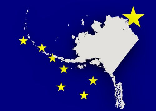 map alaska flag