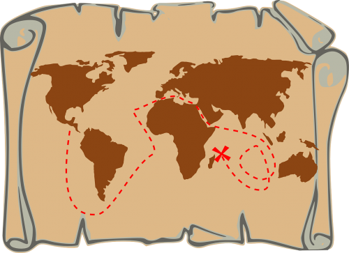 map parchment pirates