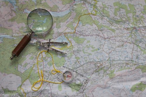 map travel compass