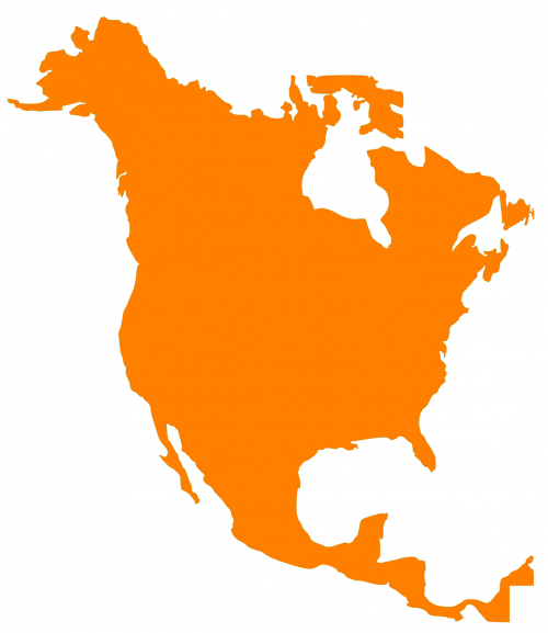 map north america continent