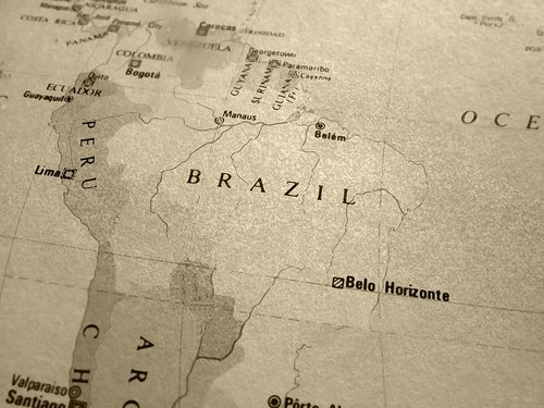 map  brazil  america