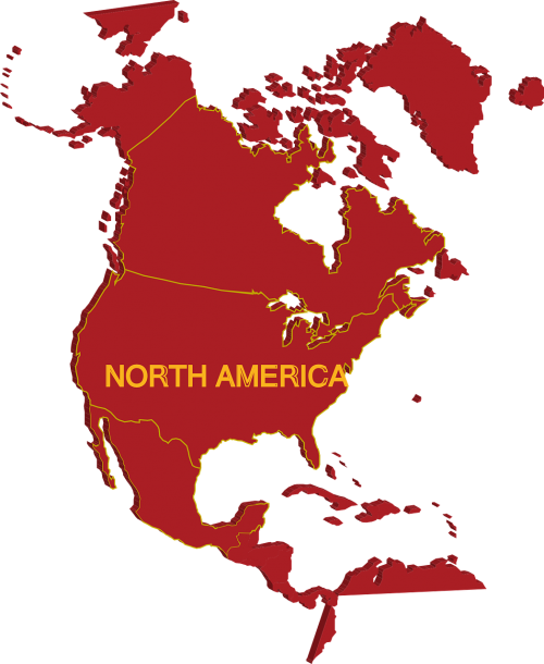 map north america