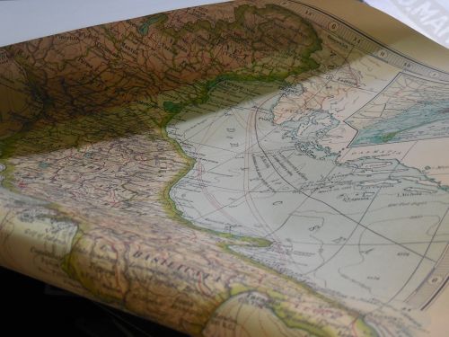 map paper vintage
