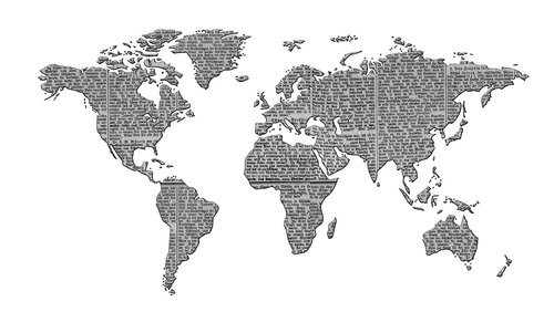 map of the world  newspaper  news