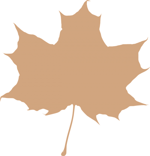 maple leaf beige silhouette