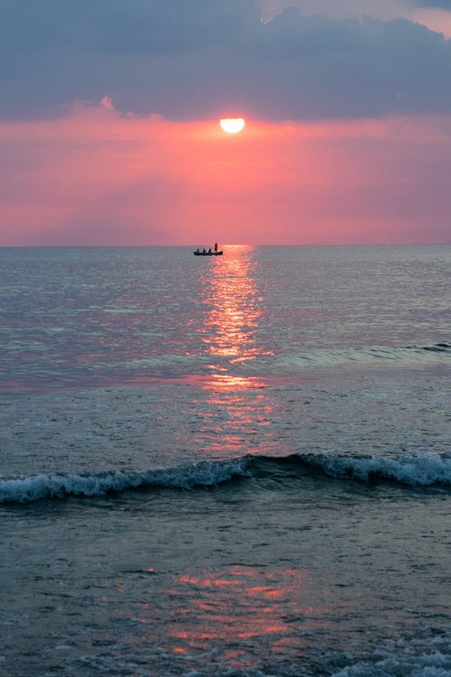 mar  sunset  ocean