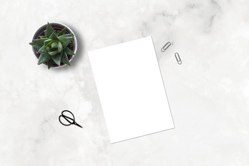 marble  paperclip  mockup