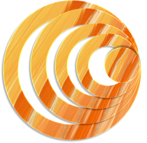 marble circles orange