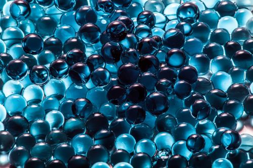 marbles spheres blue