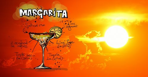 margarita cocktail sunset