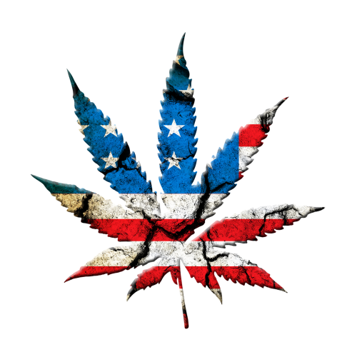marijuana leaf the flag graphic