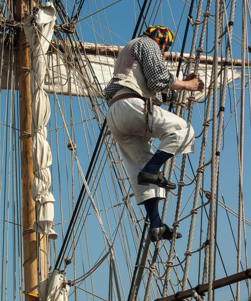 marin sailboat rope ladder