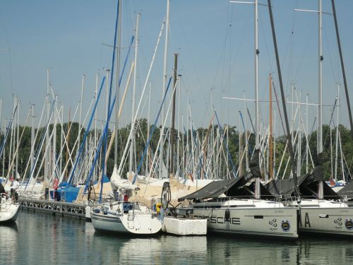 marina sail masts lake constance